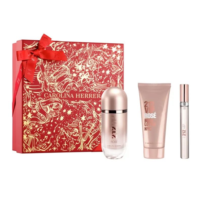 Carolina herrera 212 vip rose set de regalo